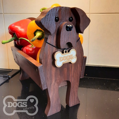 Wooden Dog Vegetable Bowl/Stand (Labrador)